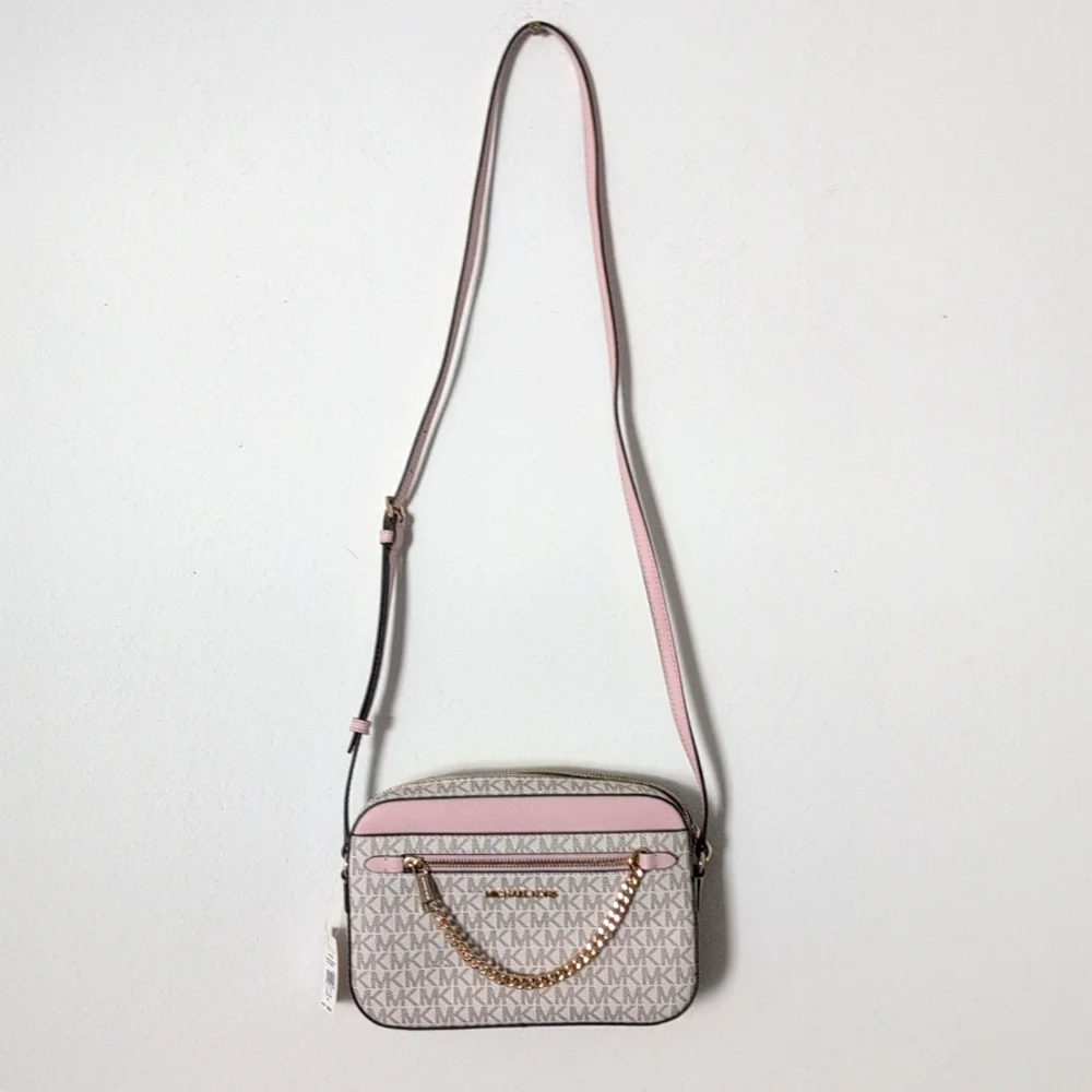 NWT Michael Kors Jet set travel large logo crossbody - Picture 4 of 12